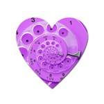 Retro Vintage Purple Rotary Dial Spiral Droste Magnet (Heart)