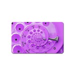 Retro Vintage Purple Rotary Dial Spiral Droste Magnet (Name Card)