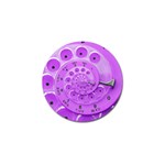 Retro Vintage Purple Rotary Dial Spiral Droste Golf Ball Marker