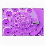 Retro Vintage Purple Rotary Dial Spiral Droste Postcard 4  x 6 