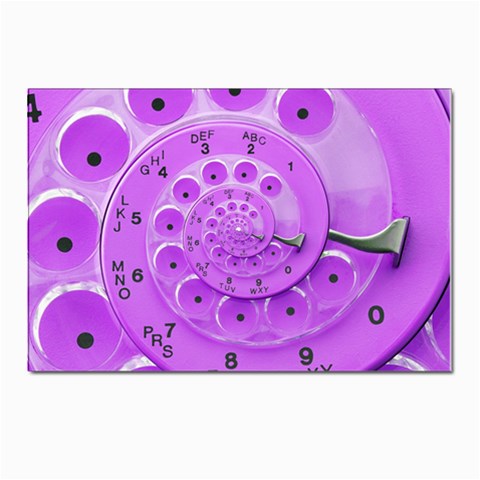 Retro Vintage Purple Rotary Dial Spiral Droste Postcards 5  x 7  (Pkg of 10) from ArtsNow.com Front