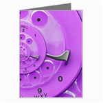 Retro Vintage Purple Rotary Dial Spiral Droste Greeting Card