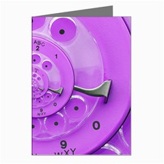 Retro Vintage Purple Rotary Dial Spiral Droste Greeting Cards (Pkg of 8) from ArtsNow.com Left