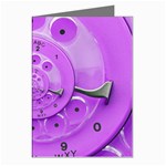 Retro Vintage Purple Rotary Dial Spiral Droste Greeting Cards (Pkg of 8)