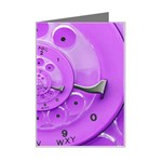 Retro Vintage Purple Rotary Dial Spiral Droste Mini Greeting Card