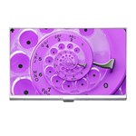 Retro Vintage Purple Rotary Dial Spiral Droste Business Card Holder