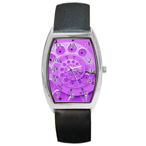 Retro Vintage Purple Rotary Dial Spiral Droste Barrel Style Metal Watch from ArtsNow.com Front