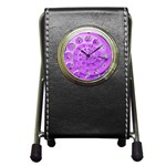 Retro Vintage Purple Rotary Dial Spiral Droste Pen Holder Desk Clock