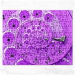 Retro Vintage Purple Rotary Dial Spiral Droste Jigsaw Puzzle (Rectangular)