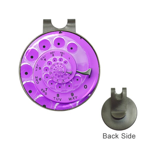 Retro Vintage Purple Rotary Dial Spiral Droste Golf Ball Marker Hat Clip from ArtsNow.com Front