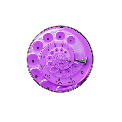 Retro Vintage Purple Rotary Dial Spiral Droste Hat Clip Ball Marker from ArtsNow.com Front