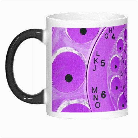 Retro Vintage Purple Rotary Dial Spiral Droste Morph Mug from ArtsNow.com Left