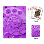 Retro Vintage Purple Rotary Dial Spiral Droste Playing Cards Single Design