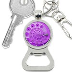 Retro Vintage Purple Rotary Dial Spiral Droste Bottle Opener Key Chain