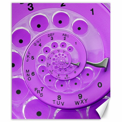 Retro Vintage Purple Rotary Dial Spiral Droste Canvas 8  x 10  from ArtsNow.com 8.15 x9.66  Canvas - 1