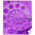 Retro Vintage Purple Rotary Dial Spiral Droste Canvas 8  x 10 