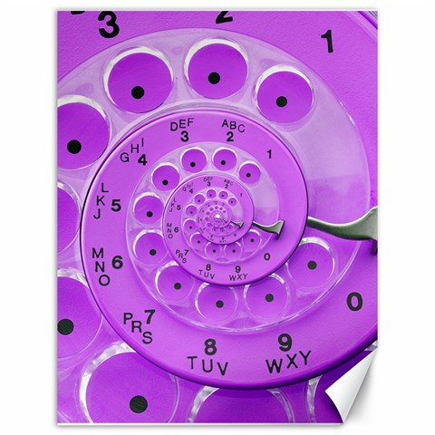 Retro Vintage Purple Rotary Dial Spiral Droste Canvas 12  x 16  from ArtsNow.com 11.86 x15.41  Canvas - 1