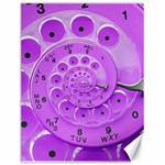 Retro Vintage Purple Rotary Dial Spiral Droste Canvas 12  x 16 