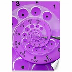 Retro Vintage Purple Rotary Dial Spiral Droste Canvas 12  x 18 