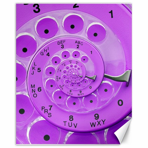 Retro Vintage Purple Rotary Dial Spiral Droste Canvas 16  x 20  from ArtsNow.com 15.75 x19.29  Canvas - 1