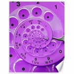 Retro Vintage Purple Rotary Dial Spiral Droste Canvas 18  x 24 