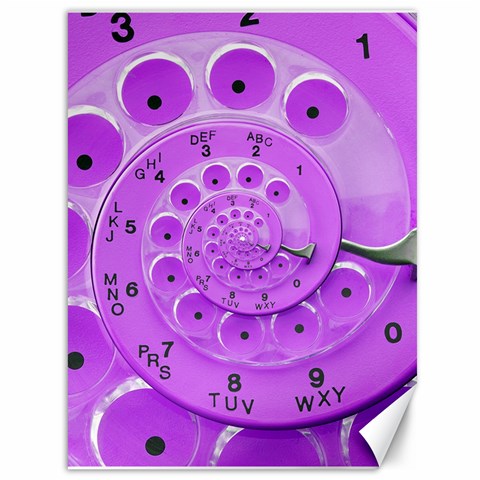 Retro Vintage Purple Rotary Dial Spiral Droste Canvas 36  x 48  from ArtsNow.com 35.26 x46.15  Canvas - 1