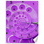 Retro Vintage Purple Rotary Dial Spiral Droste Canvas 36  x 48 