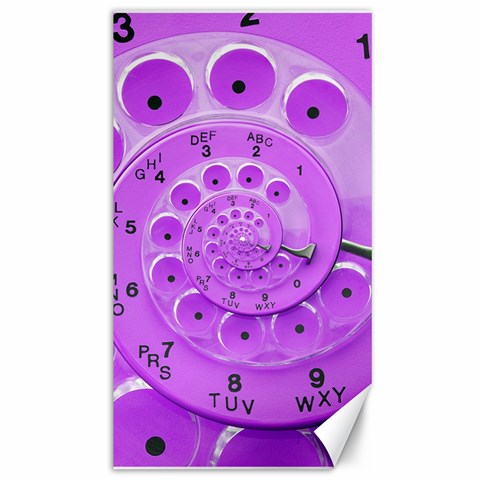 Retro Vintage Purple Rotary Dial Spiral Droste Canvas 40  x 72  from ArtsNow.com 39.28 x69.23  Canvas - 1