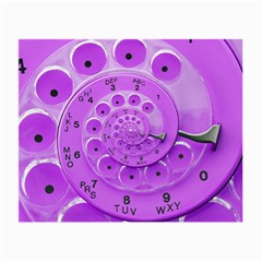 Retro Vintage Purple Rotary Dial Spiral Droste Small Glasses Cloth (2 Sides) from ArtsNow.com Back