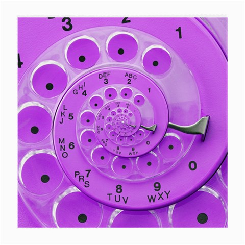 Retro Vintage Purple Rotary Dial Spiral Droste Medium Glasses Cloth (2 Sides) from ArtsNow.com Back