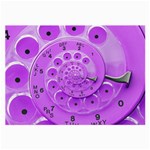 Retro Vintage Purple Rotary Dial Spiral Droste Large Glasses Cloth