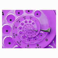 Retro Vintage Purple Rotary Dial Spiral Droste Large Glasses Cloth (2 Sides) from ArtsNow.com Front