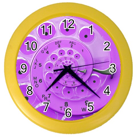 Retro Vintage Purple Rotary Dial Spiral Droste Color Wall Clock from ArtsNow.com Front