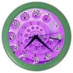 Retro Vintage Purple Rotary Dial Spiral Droste Color Wall Clock