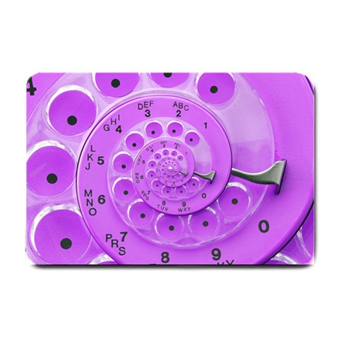 Retro Vintage Purple Rotary Dial Spiral Droste Small Doormat from ArtsNow.com 24 x16  Door Mat