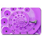 Retro Vintage Purple Rotary Dial Spiral Droste Large Doormat