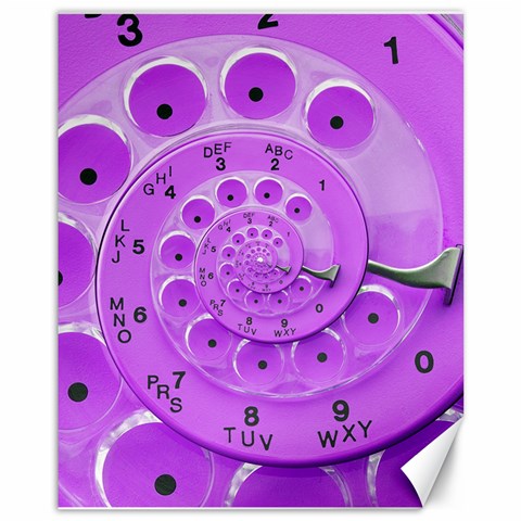 Retro Vintage Purple Rotary Dial Spiral Droste Canvas 11  x 14  from ArtsNow.com 10.95 x13.48  Canvas - 1