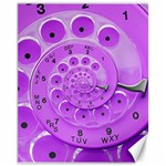 Retro Vintage Purple Rotary Dial Spiral Droste Canvas 11  x 14 