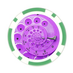 Retro Vintage Purple Rotary Dial Spiral Droste Poker Chip Card Guard from ArtsNow.com Front