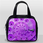 Retro Vintage Purple Rotary Dial Spiral Droste Classic Handbag (One Side)