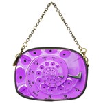 Retro Vintage Purple Rotary Dial Spiral Droste Chain Purse (Two Sides)