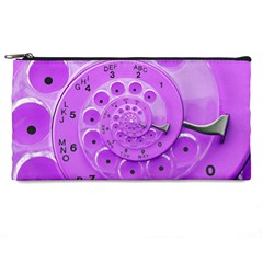 Retro Vintage Purple Rotary Dial Spiral Droste Pencil Case from ArtsNow.com Front