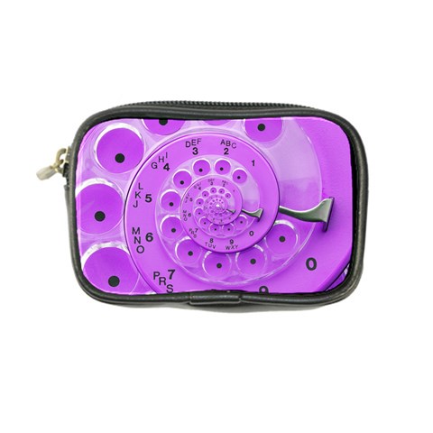 Retro Vintage Purple Rotary Dial Spiral Droste Coin Purse from ArtsNow.com Front