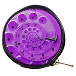 Retro Vintage Purple Rotary Dial Spiral Droste Mini Makeup Bag