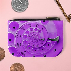 Retro Vintage Purple Rotary Dial Spiral Droste Mini Coin Purse from ArtsNow.com Back