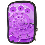 Retro Vintage Purple Rotary Dial Spiral Droste Compact Camera Leather Case