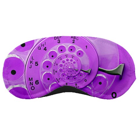 Retro Vintage Purple Rotary Dial Spiral Droste Sleeping Mask from ArtsNow.com Front