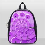 Retro Vintage Purple Rotary Dial Spiral Droste School Bag (Small)