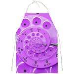 Retro Vintage Purple Rotary Dial Spiral Droste Full Print Apron