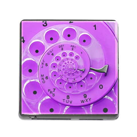 Retro Vintage Purple Rotary Dial Spiral Droste Memory Card Reader (Square) from ArtsNow.com Front